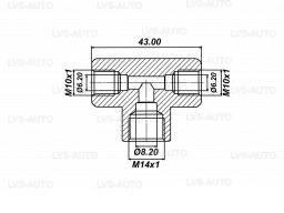 Трійник Atiker 6x8x6 для мідної трубки (ST.002)